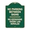 Signmission No Parking Between Signs No Estacione Entre Las Senales Heavy-Gauge Alum, 24" x 18", G-1824-23761 A-DES-G-1824-23761 - alternate 1